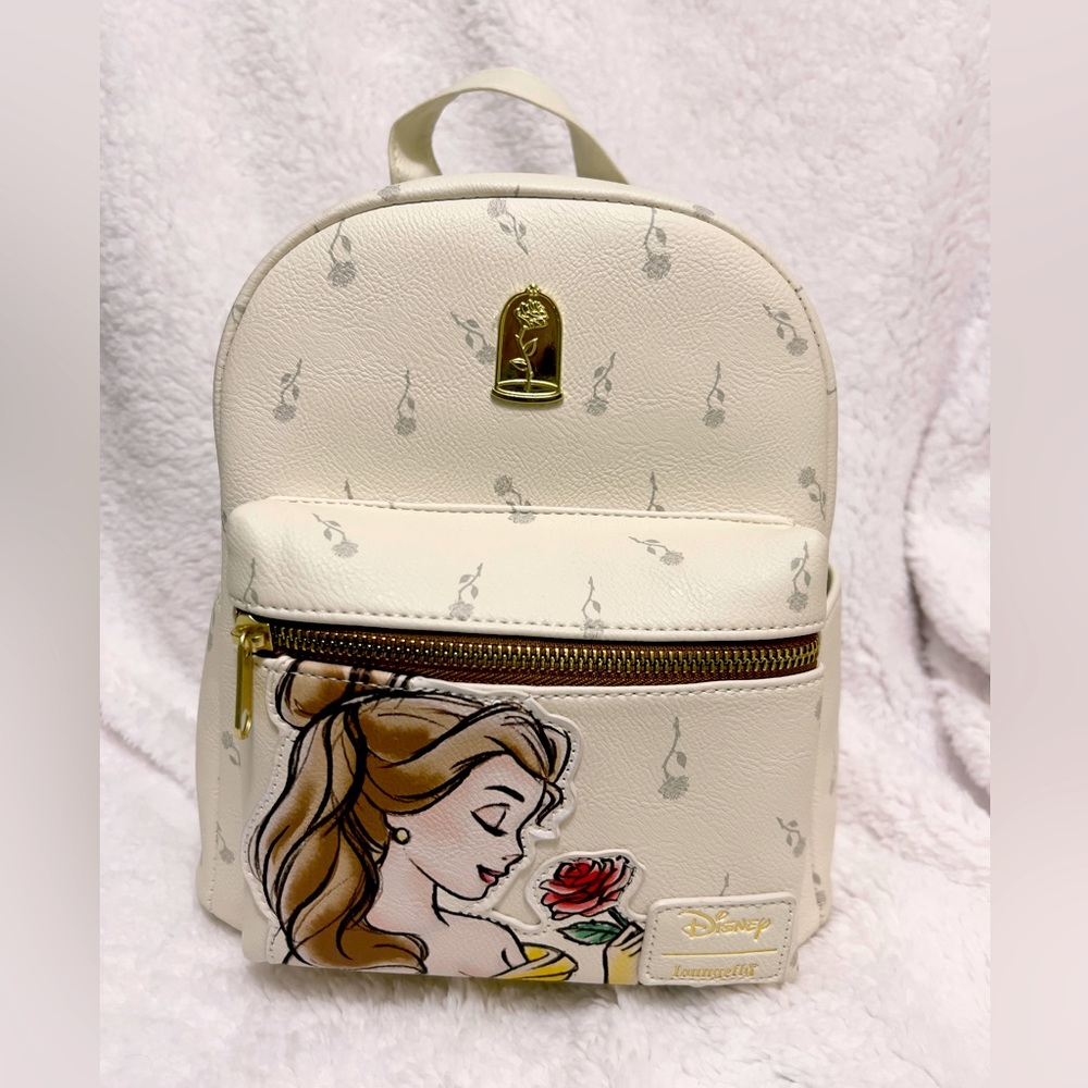 BRAND NEW WITH TAGS LOUNGEFLY DISNEY’S BEAUTY AND THE BEAST BELLE MINI BACKPACK